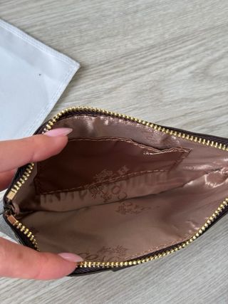 Monedero y porta móvil Coach marrón