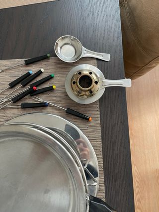 Set Fondue Queso Acero Inoxidable