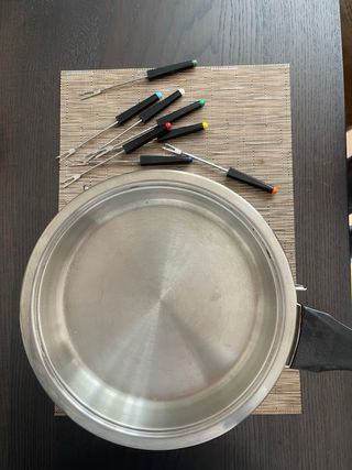 Set Fondue Queso Acero Inoxidable