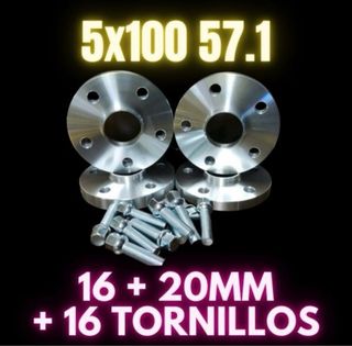 Separadores 5x100 57.1 + Tornillos