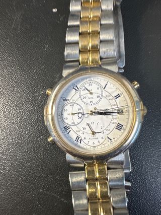 Reloj Seiko 7T32 Cronógrafo Dorado y Plateado