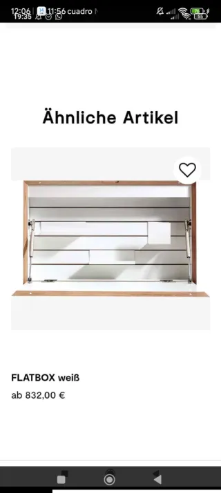 Escritorio plegable Müller  Flatbox Weib