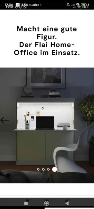 Escritorio plegable Müller  Flatbox Weib