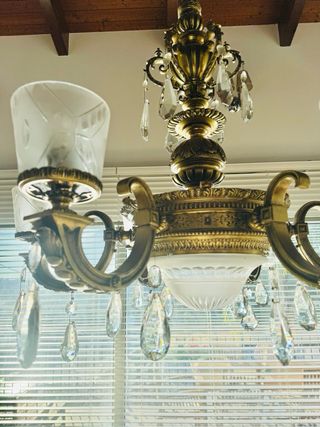 Lámpara de techo de bronce antigua