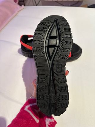 Sandalias Ganter Trekking Negras y Rojas