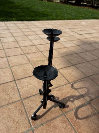 Candelabro vintage ferro battuto