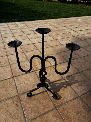 Candelabro vintage ferro battuto