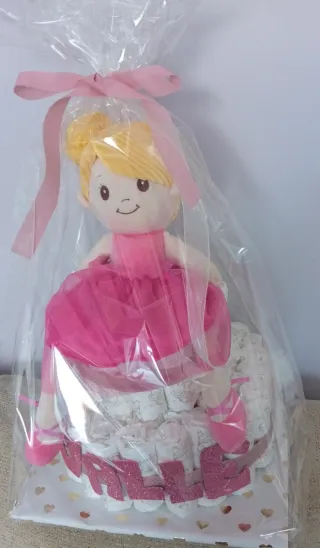 Tarta de pañales para bebé