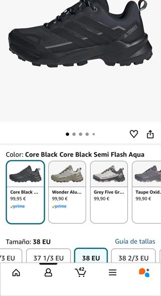 Zapatilla Adidas Terrex senderismo negra