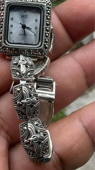 Reloj Plata 925 Marcasitas Vintage Mujer