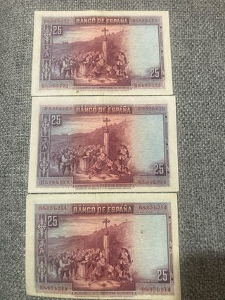 Billetes 25 Pesetas Banco de España 1928