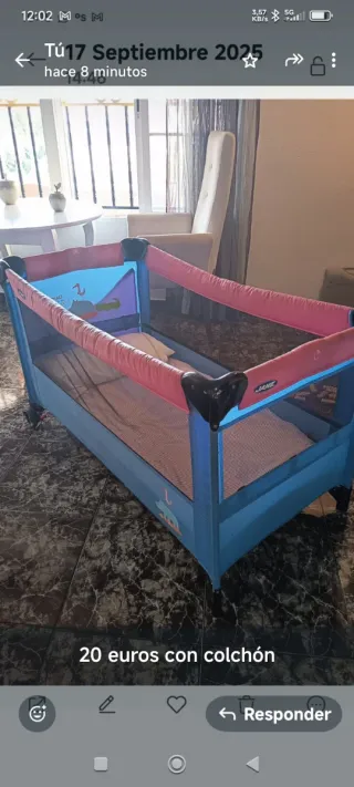 Cuna de viaje Jane con colchón