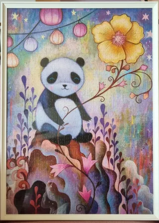 Puzzle 1000 piezas panda enmarcado