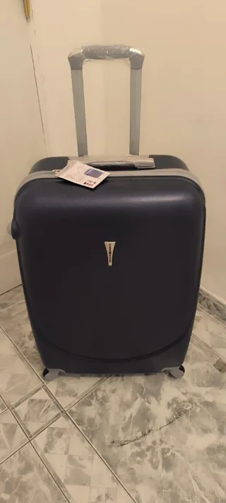 Maleta 23kg 4 Ruedas Giratorias Azul/Gris