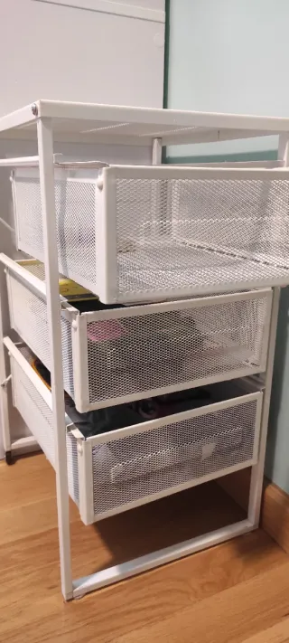 Cajonera Metálica Rejilla IKEA Blanca