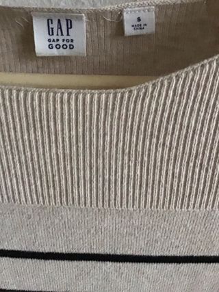 Jersey GAP rayas beige y negro Talla S