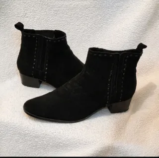 Botines de ante negro
