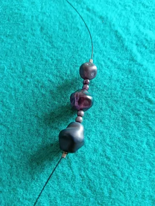 Collar largo vintage negro