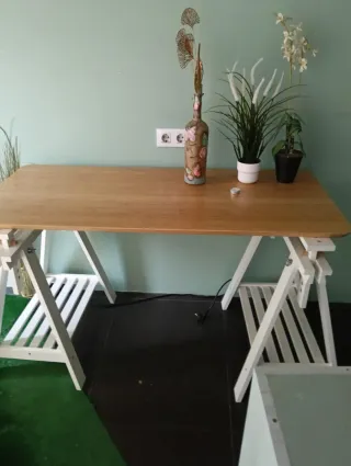 Mesa Ikea con 2 Caballetes