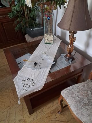 Set Muebles de salón madera 4 sillas