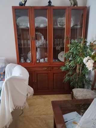Set Muebles de salón madera 4 sillas