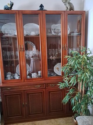 Set Muebles de salón madera 4 sillas