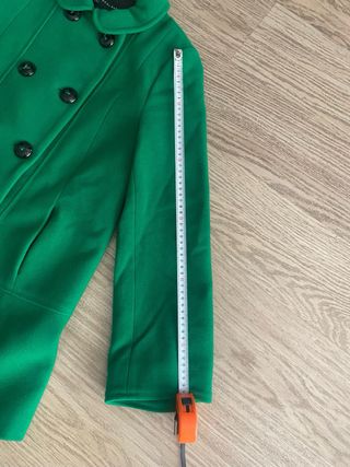 Abrigo verde de lana mujer talla M Zara