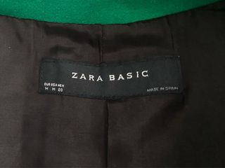 Abrigo verde de lana mujer talla M Zara