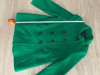 Abrigo verde de lana mujer talla M Zara