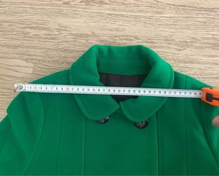 Abrigo verde de lana mujer talla M Zara