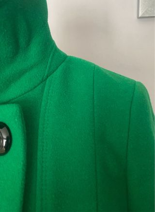 Abrigo verde de lana mujer talla M Zara