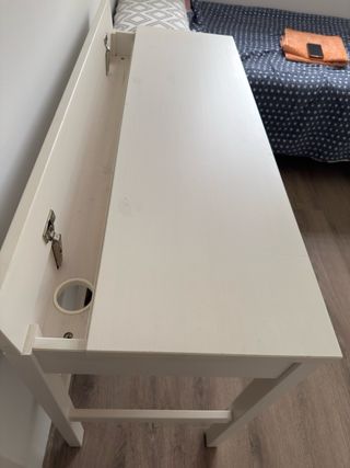 Mesa escritorio blanca 2 cajones