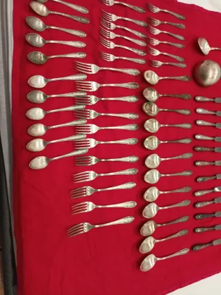 Antigua Cubertería Alpacar Plateada 40 Micras