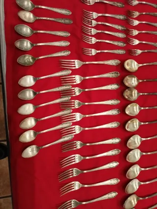 Antigua Cubertería Alpacar Plateada 40 Micras