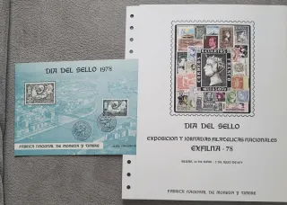 Colección sellos y documento oficial