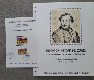 Colección sellos y documento oficial