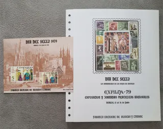 Colección sellos y documento oficial