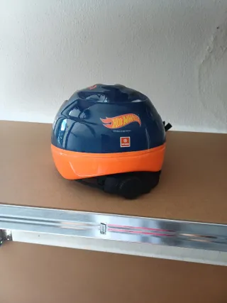 Casco Bicicleta Niños Hot Wheels Azul/Naranja