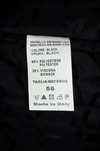 Cappotto uomo nero con interno