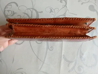 Cartera de piel india vintage Shantiniketan