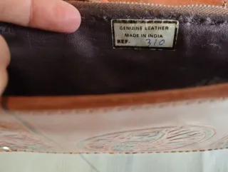 Cartera de piel india vintage Shantiniketan