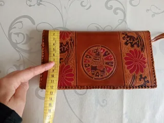 Cartera de piel india vintage Shantiniketan