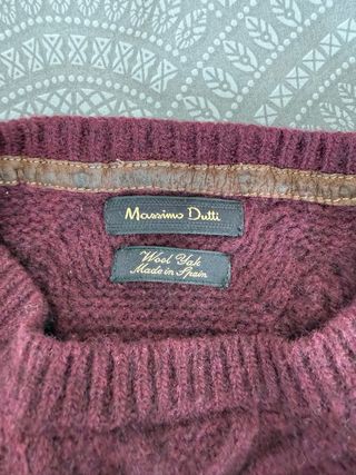 Jersey Massimo Dutti Vino Talla S