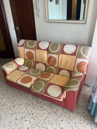 Sofá 2 plazas granate