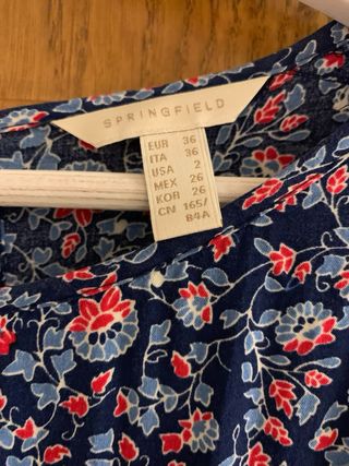 Vestido con estampado floral talla 36 Springfield