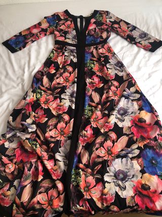 Vestido largo estampado floral