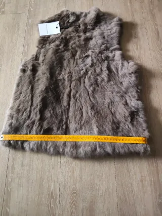 Chaleco pelo conejo marrón talla única