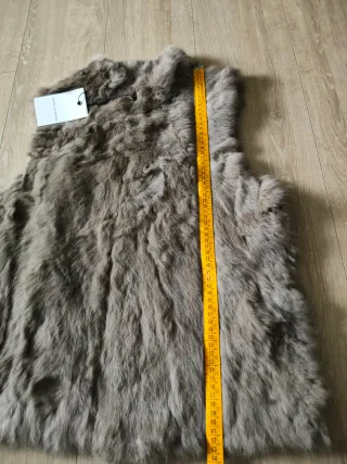 Chaleco pelo conejo marrón talla única
