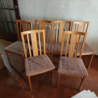 Sillas de comedor de madera 6 unidades