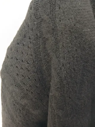 Golfino donna nero con fiocco